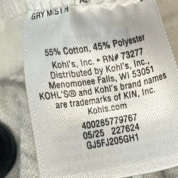 NWT Girls Jumping Bean Fleece Lined Grey Drawstring Joggers - Size 5 - Picture 6 of 8